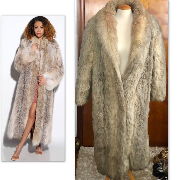 @SOULCRUSHER716 Jackets & Blazers - PLUS SZ CANADIAN LYNX OMBRE FAUX FULL LENGTH FUR